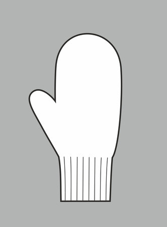 Knitted mitten on a background.のイラスト素材