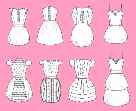 Womans or childs dresses.のイラスト素材