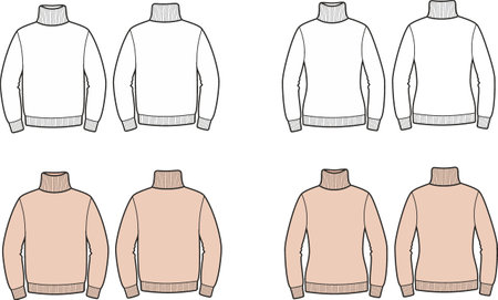 Mans sweater. Front and back.のイラスト素材