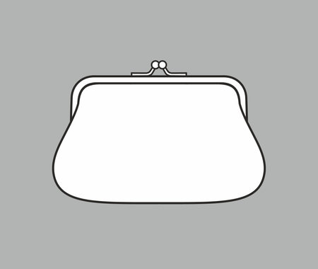 Purse on a background. Fashion CAD.のイラスト素材