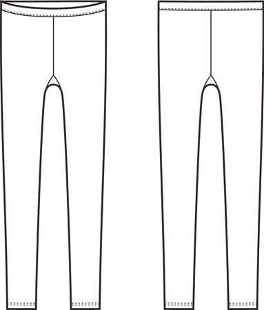 Womens sport leggings. Fashion CAD.のイラスト素材