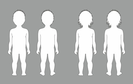 A figure of a toddler.のイラスト素材