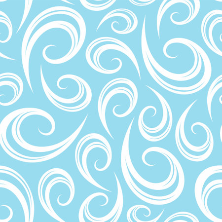 Decorative seamless pattern with curls.のイラスト素材