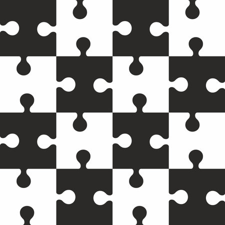 Abstract seamless pattern with puzzle.のイラスト素材