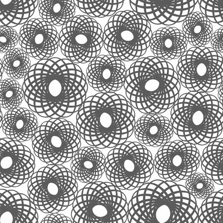 Openwork seamless black and white pattern.