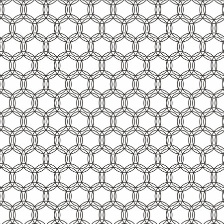 Openwork seamless pattern with circles.のイラスト素材