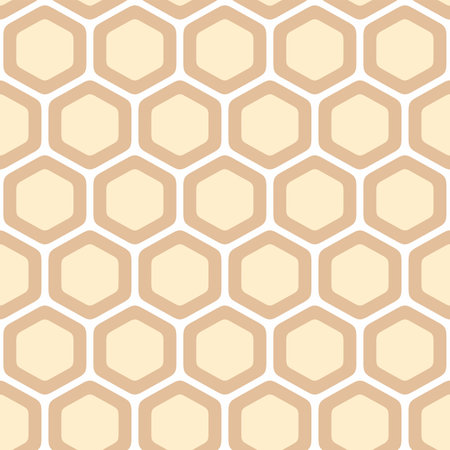 Geometric seamless pattern with honeycombs.のイラスト素材