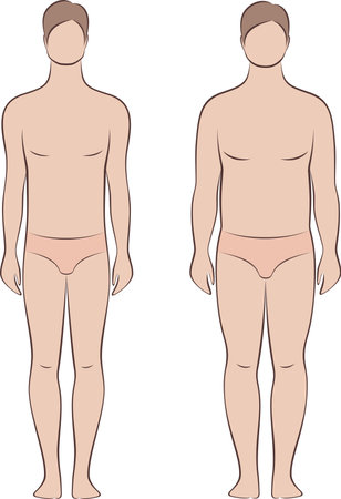 The figure of a man. Various typesのイラスト素材