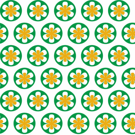 Decorative seamless pattern with abstract flowers.のイラスト素材