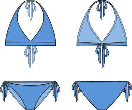 Womens two piece bikini swimsuit.のイラスト素材
