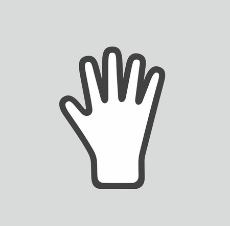 Womens glove line icon on a background. Vector illustration.のイラスト素材