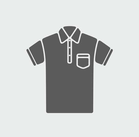 Men's polo t shirt icon on a background. Vector illustration.のイラスト素材