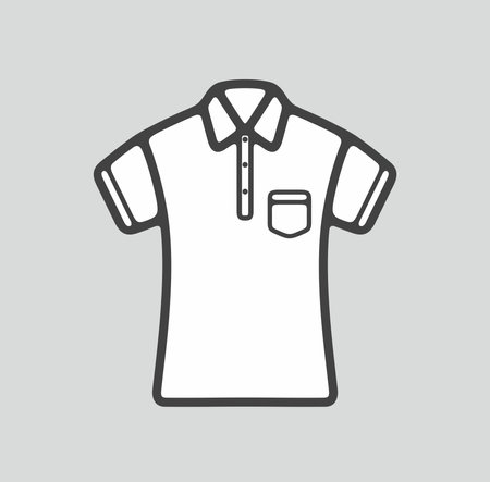 Women's polo t shirt line icon on a background. Vector illustration.のイラスト素材