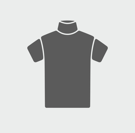 Men's turtleneck with short sleeve. Clothes icon on a background. Vector illustration.のイラスト素材
