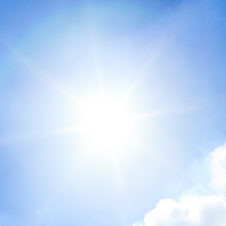 fantastic sun ray shiningの写真素材