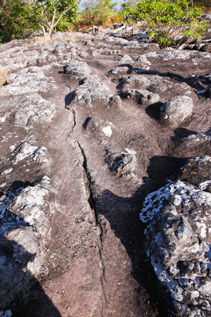 Stone rock on cliffの写真素材