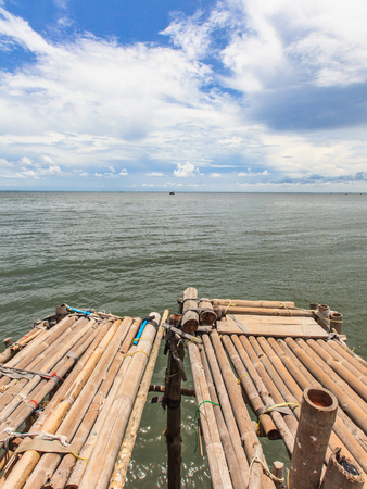 Bamboo wooden pierの写真素材