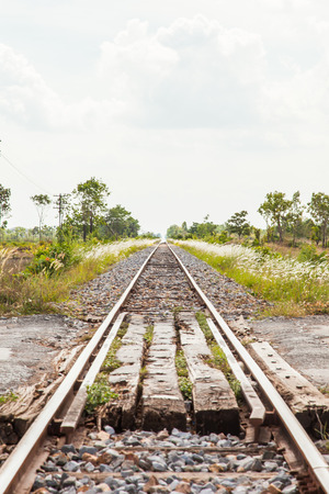 Rail way or railroadの写真素材