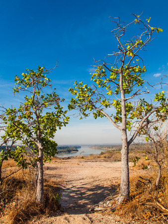 Dry land and canon landscape in Thailandの写真素材