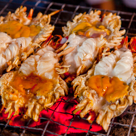 Grilled prawnの写真素材