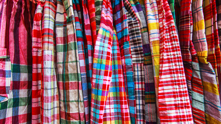 Colour clothes hangingの写真素材