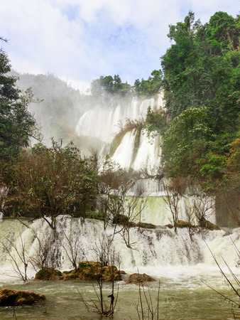 Waterfall in deep forestの写真素材