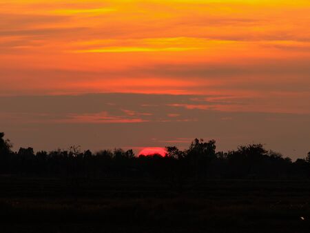 Beautiful sunrise skyの写真素材