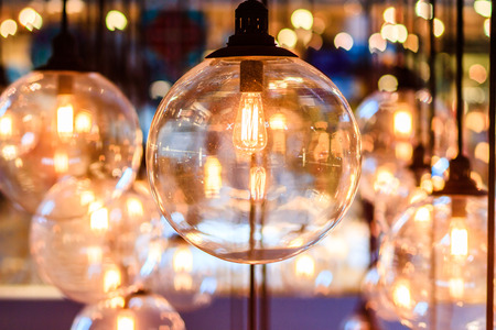 retro edison light decorの写真素材