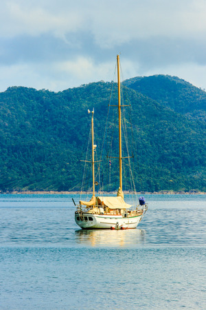 Yatch in bay and seaの写真素材
