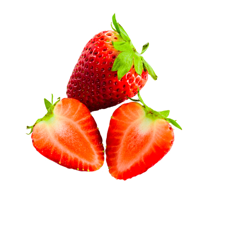 strawberry isolated on white backgroundの写真素材