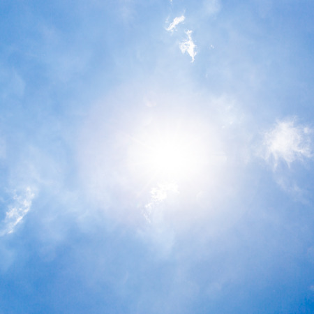 Sun and blue sky dayの写真素材