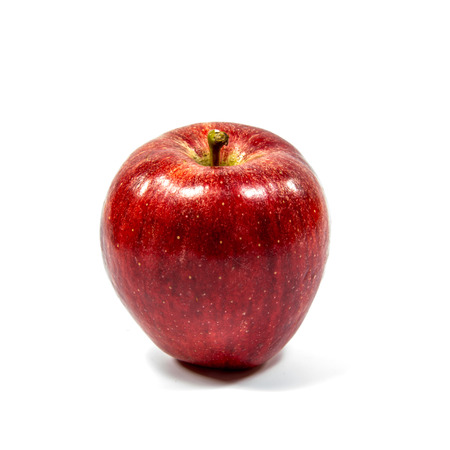 Red apple on white backgroundの写真素材