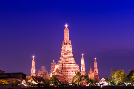 Wat Arun. Famous ancient beautiful Buddha temple in Thailandの写真素材