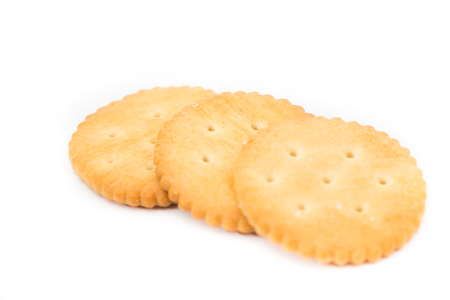 Cracker isolated on white backgroundの写真素材