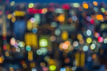 Abstract blur city night lightの写真素材