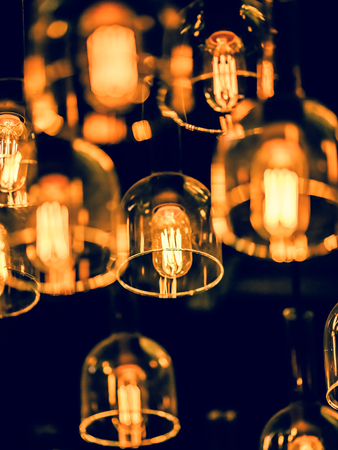 Retro edison light bulb decorの写真素材