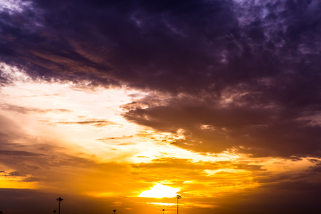 Beautiful sunrise skyの写真素材