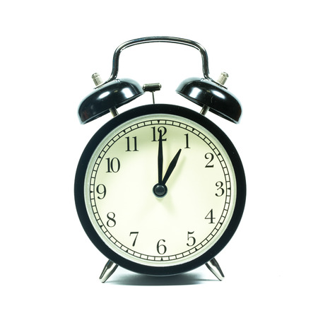 Alarm clock on white backgroundの写真素材