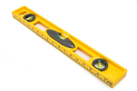 level measurement ruler on white backgroundの写真素材