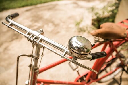 Old vintage bicycle close upの写真素材