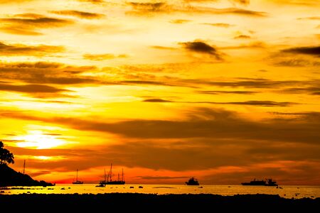 Beautiful sunset sky backgroundの写真素材