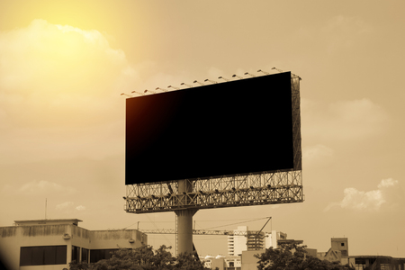 Blank billboard for new advertiseの写真素材