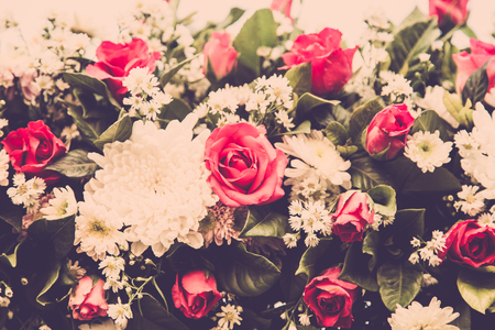 retro weaaing roses backgroundの写真素材