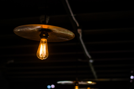 Retro edison light bulbの写真素材