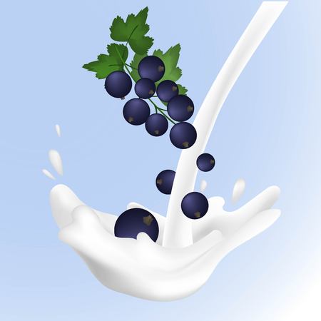 3D milk, yogurt cream splashのイラスト素材