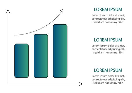 Business data visualization. Process chart. Abstract elements of graph, diagram with steps, options, parts or processes. Vector business template for presentation.のイラスト素材