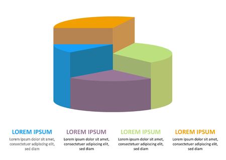 Business data visualization. Process chart. Abstract elements of graph, diagram with steps, options, parts or processes. Vector business template for presentation.のイラスト素材