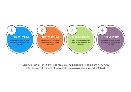Business data visualization. Process chart. Abstract elements of graph, diagram with steps, options, parts or processes. Vector business template for presentation.のイラスト素材