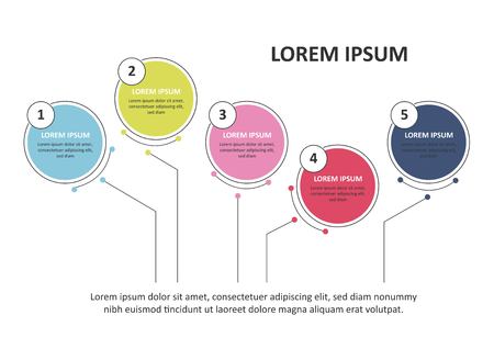 Business data visualization. Process chart. Abstract elements of graph, diagram with steps, options, parts or processes. Vector business template for presentation.のイラスト素材