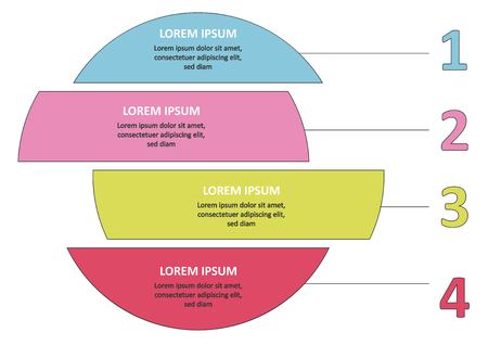 Business data visualization. Process chart. Abstract elements of graph, diagram with steps, options, parts or processes. Vector business template for presentation.のイラスト素材